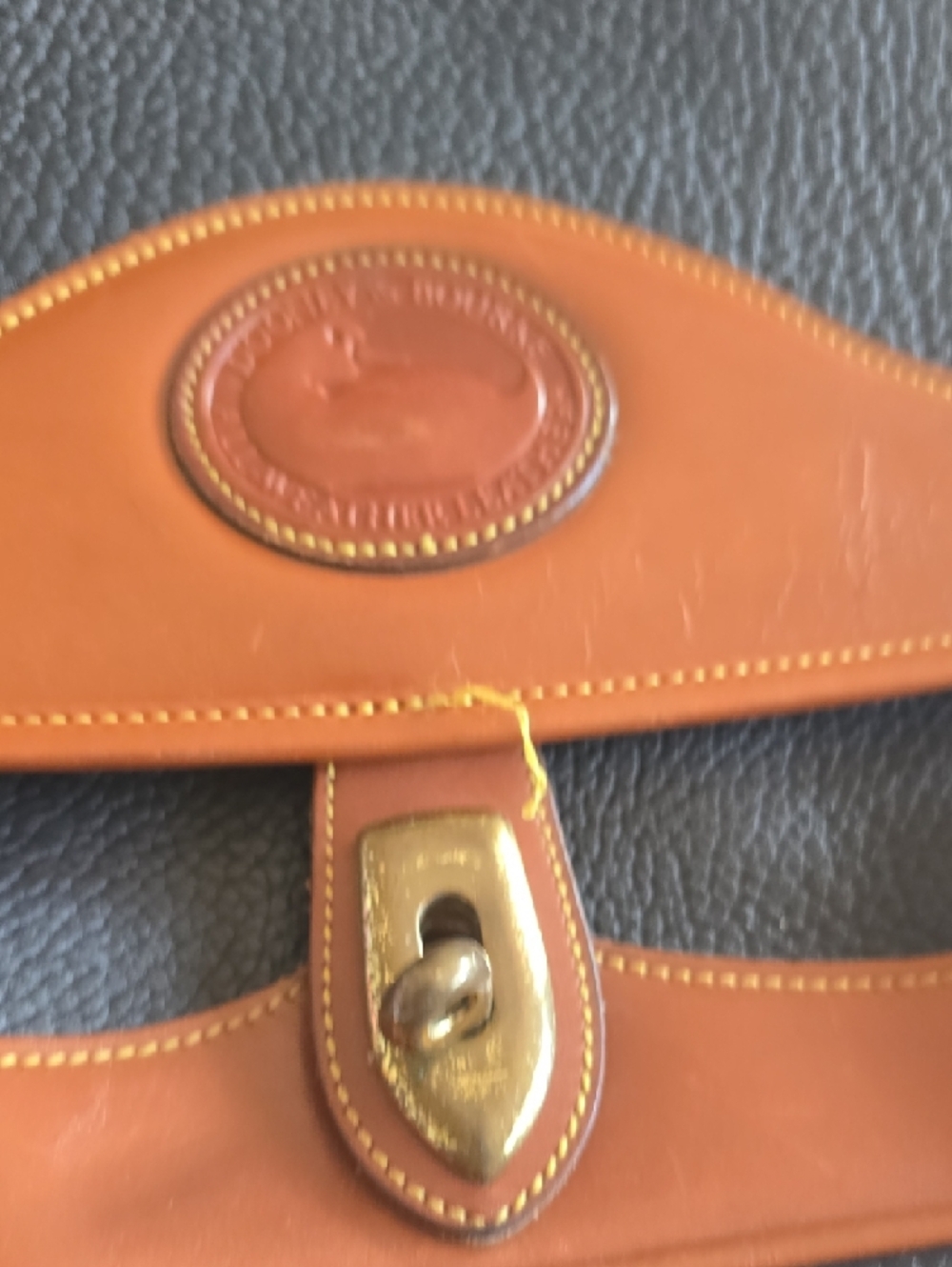 Vintage DOONEY AND BOURKE Black and Brown Leather Crossbody Bag - Picture 5 of 12